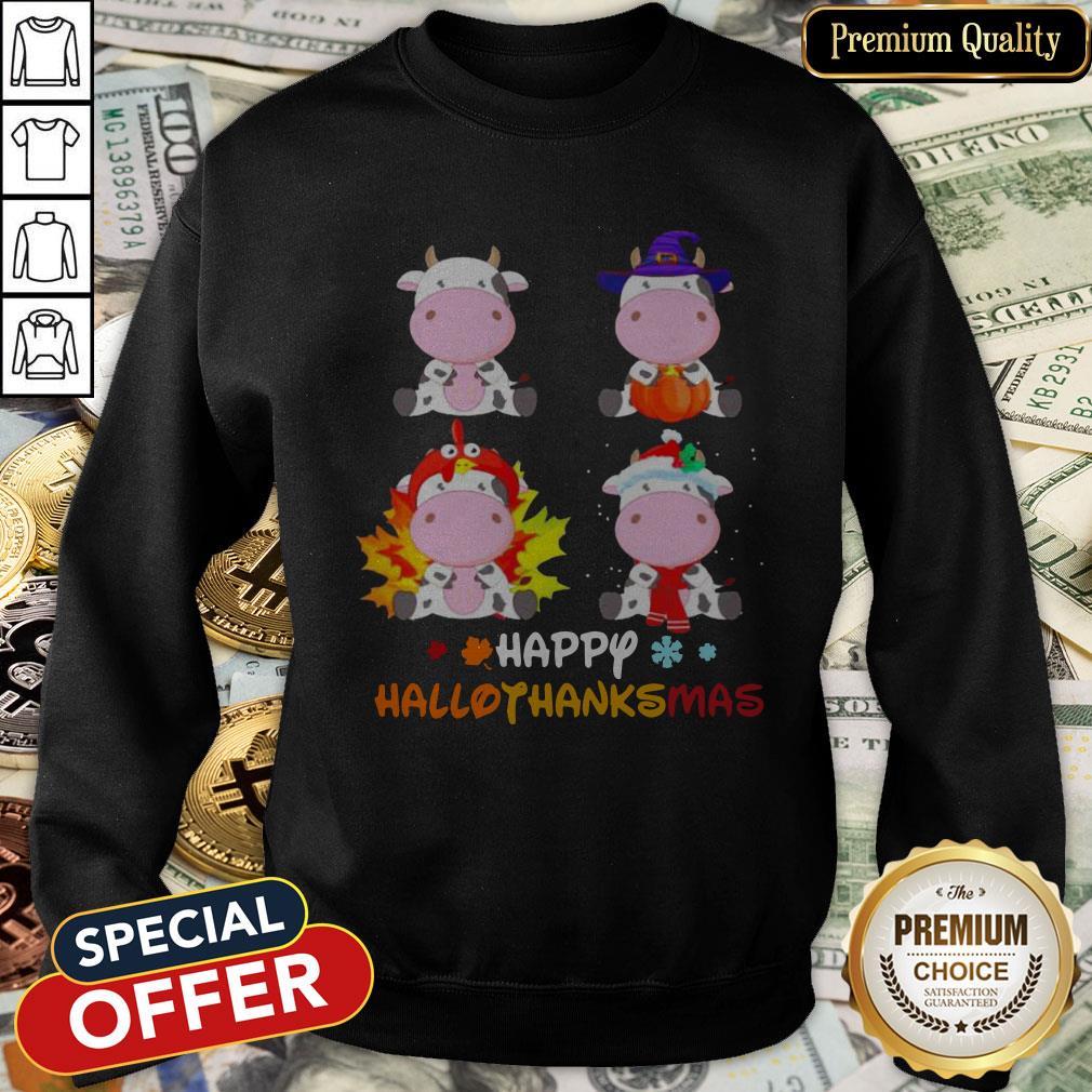 Dairy Cows Chibi Happy Hallothanksmas Halloween Shirt