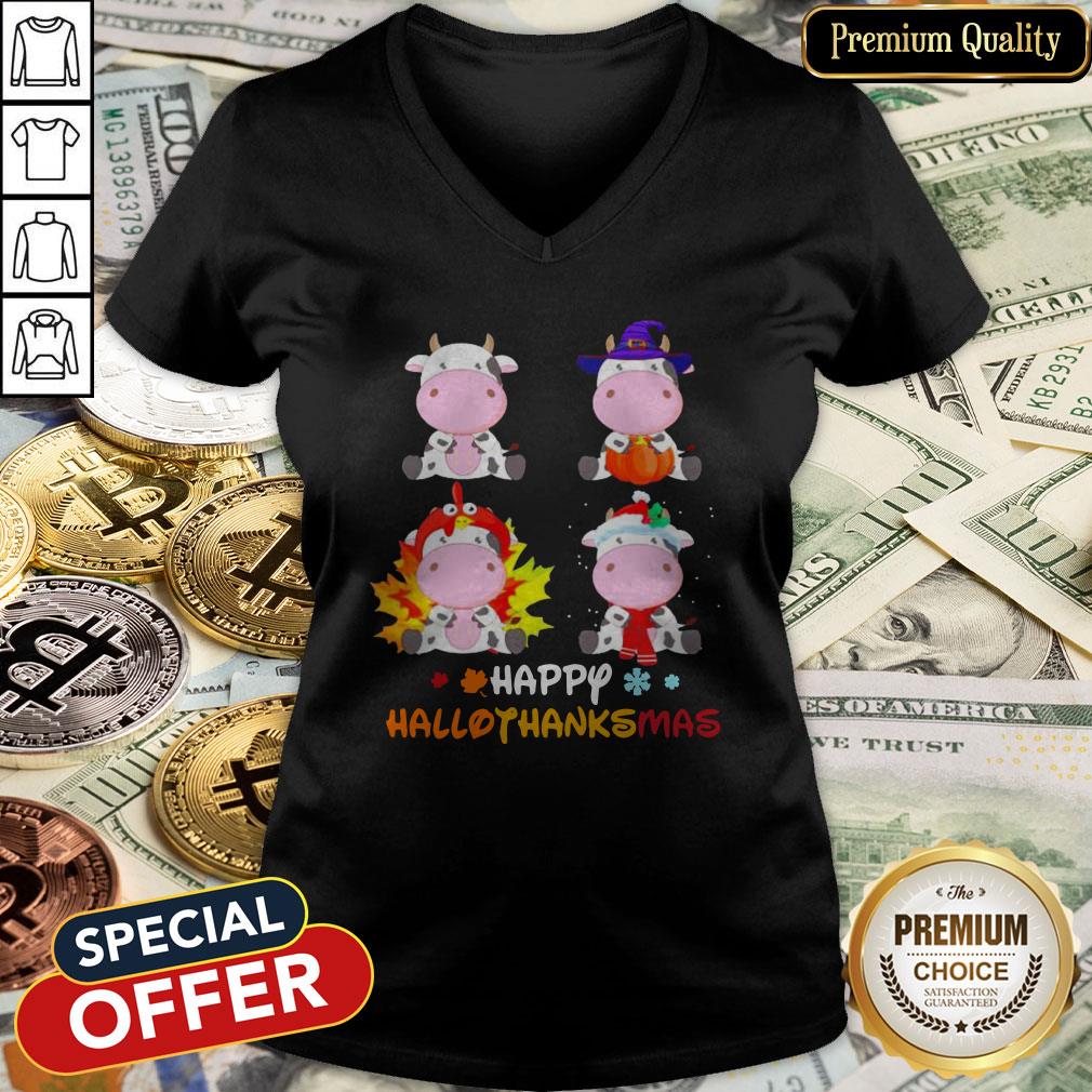 Dairy Cows Chibi Happy Hallothanksmas Halloween Shirt