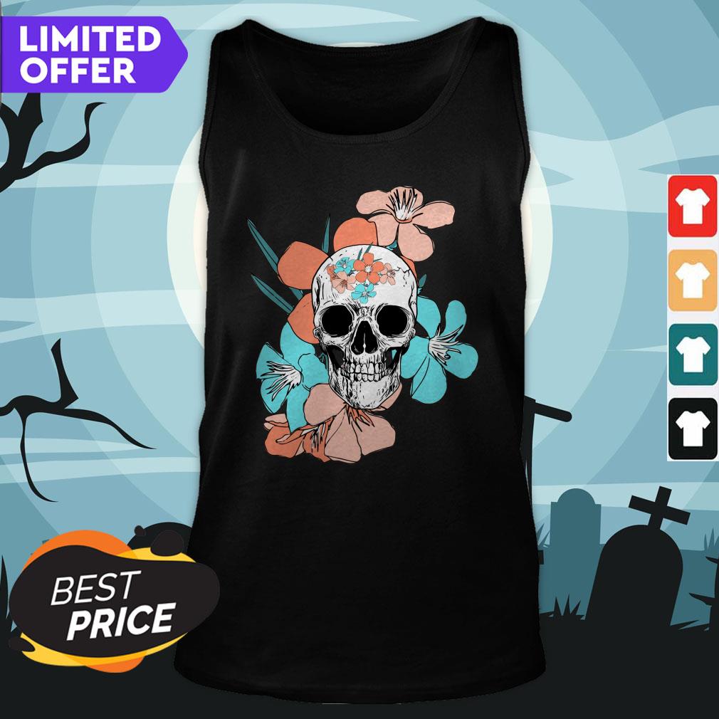 Day Of Dead Dia De Los Muertos Floral Sugar Skulls Shirt