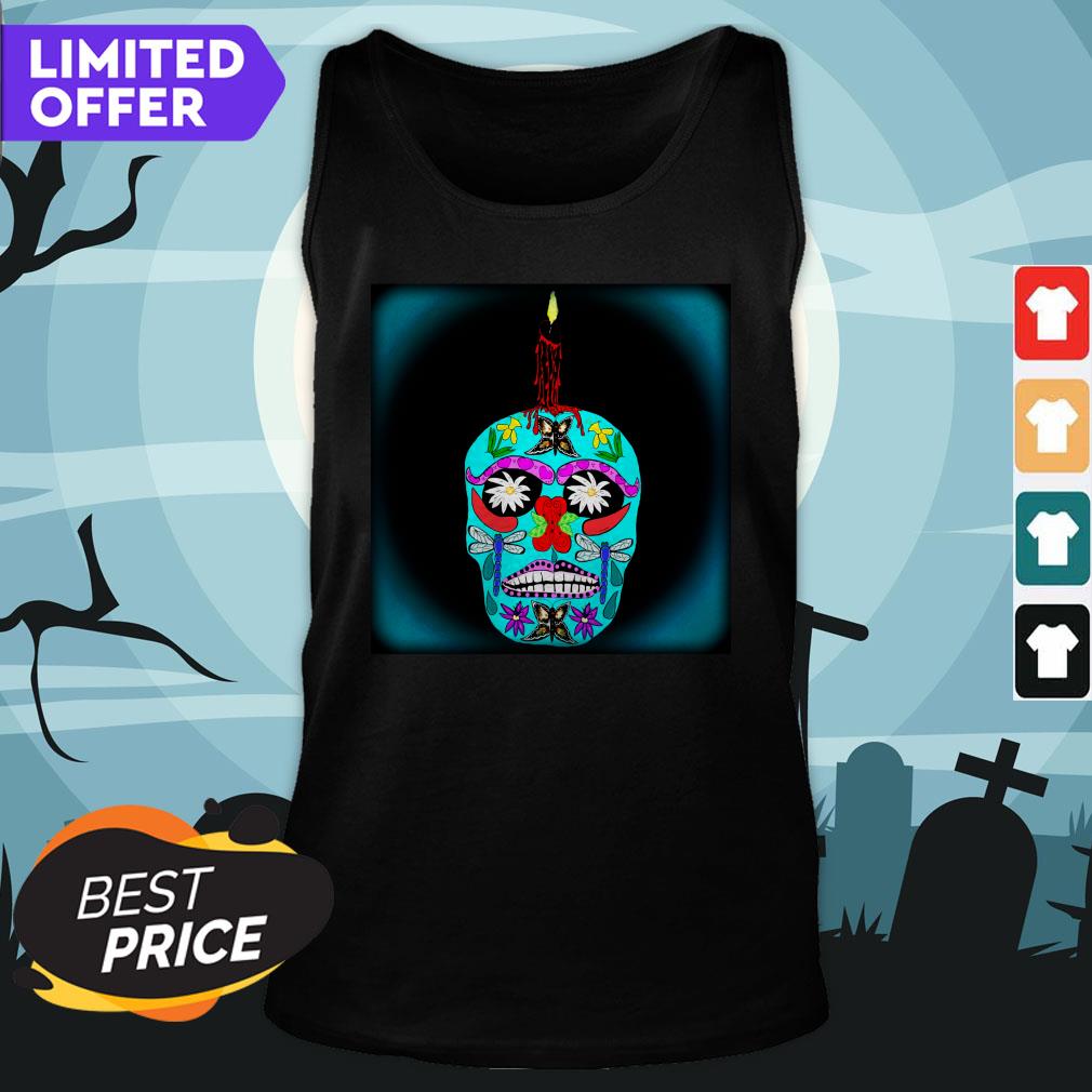 Day Of Dead Dia De Muertos Sugar Skull Candle Shirt