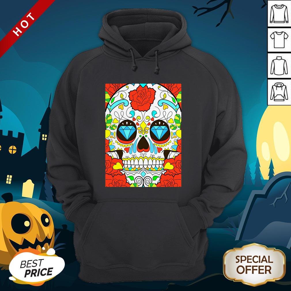 Day Of The Dead Rose Red Calavera Shirt