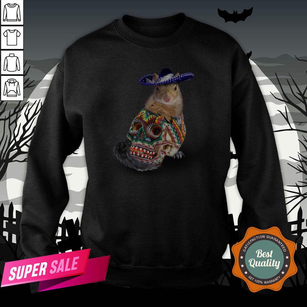 Day Of The Dead Squirrel Sugar Skull Halloween Shirt