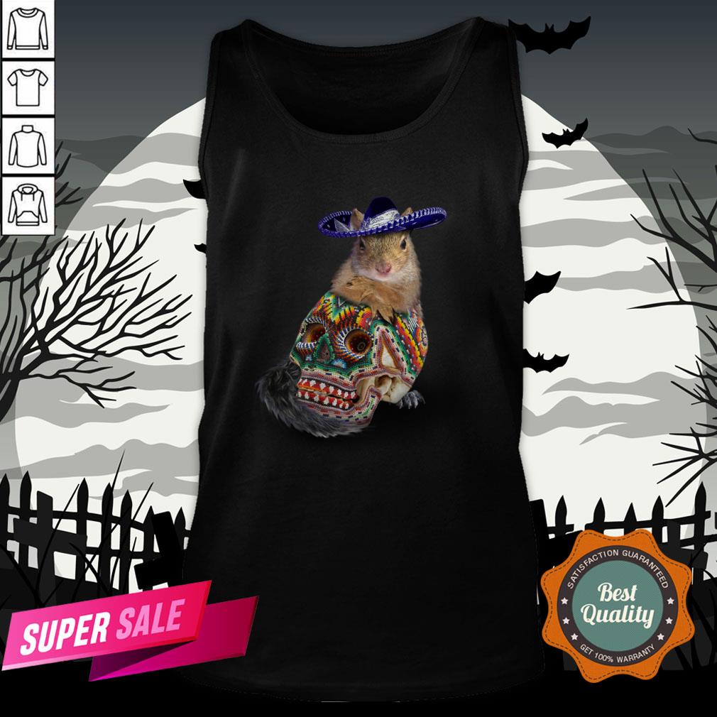 Day Of The Dead Squirrel Sugar Skull Halloween Shirt
