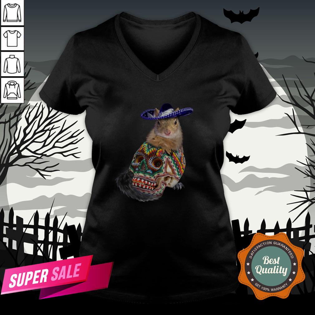 Day Of The Dead Squirrel Sugar Skull Halloween Shirt