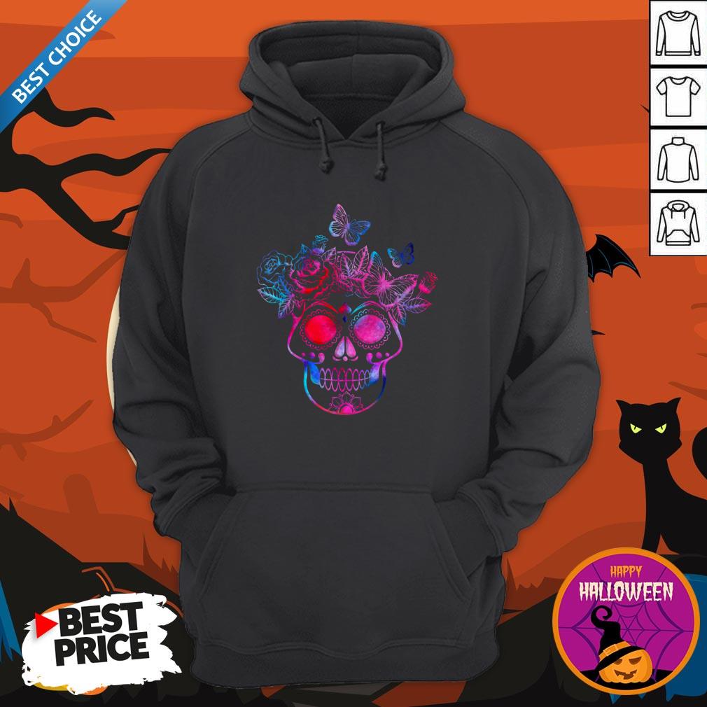 Day Of The Dead Sugar Skull Color Neon Shirt