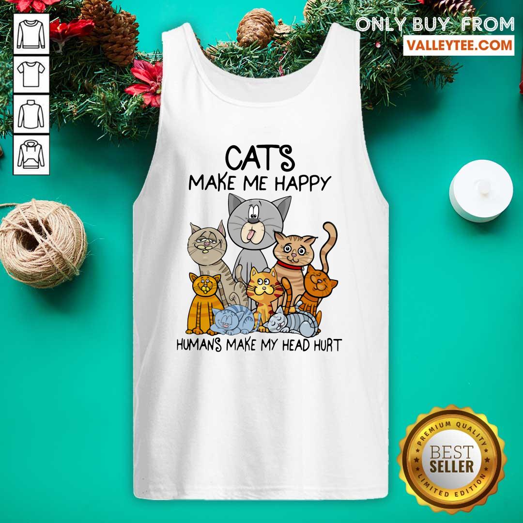 Delicate Cats Make Me Happy Humans Make My Head Hurt Shirt