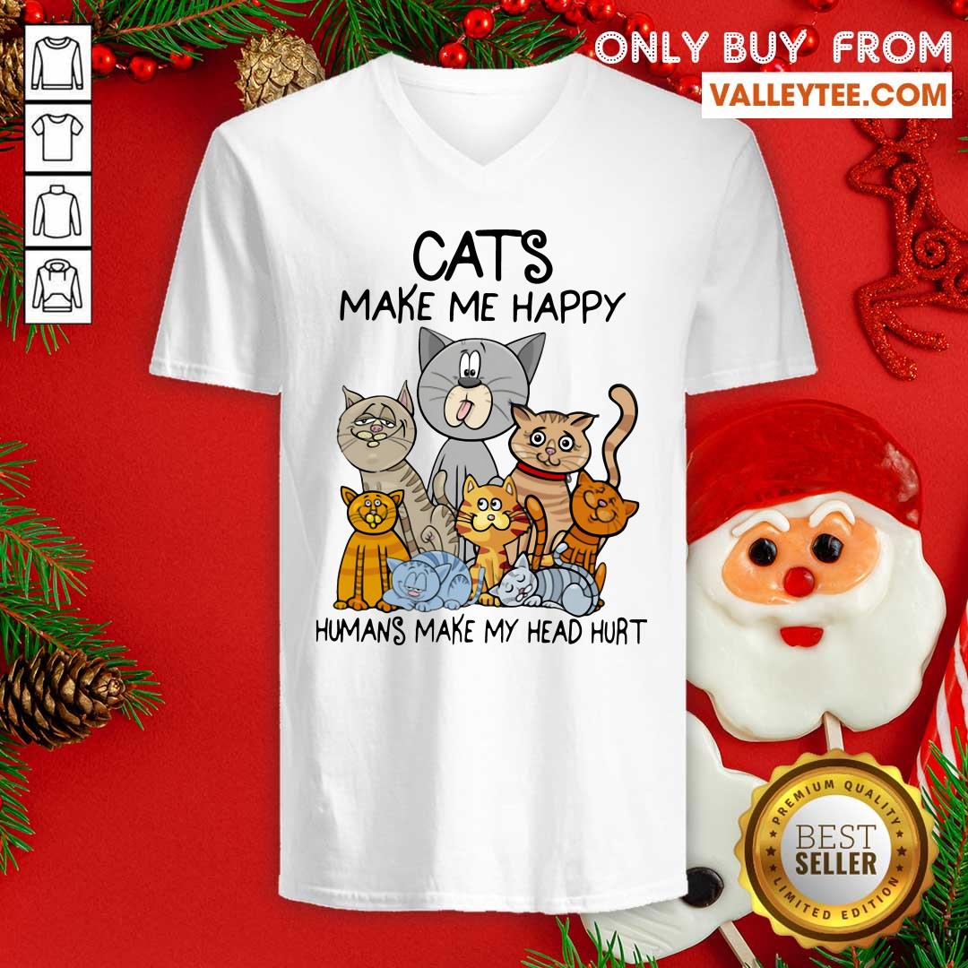Delicate Cats Make Me Happy Humans Make My Head Hurt Shirt