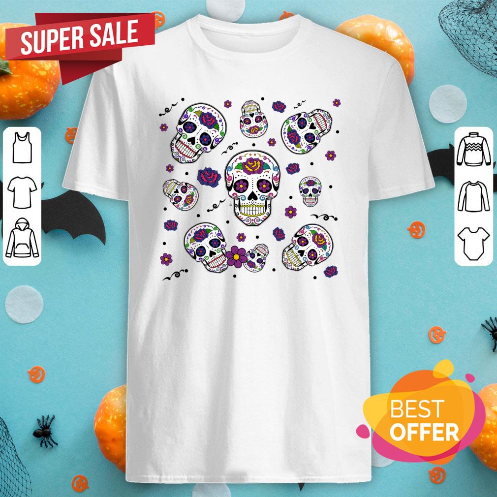 Dia De Los Muertos Day Of The Dead Sugar Skull In Mexican Shirt