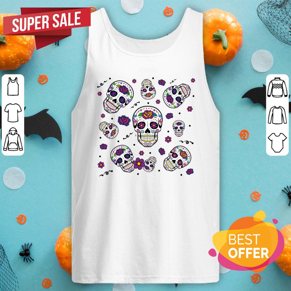 Dia De Los Muertos Day Of The Dead Sugar Skull In Mexican Shirt