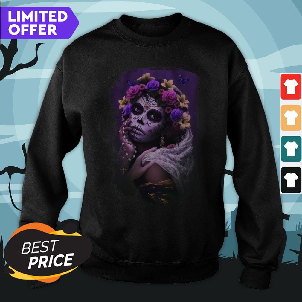 Dia De Muertos Day Of The Dead Sugar Skull Girl Shirt