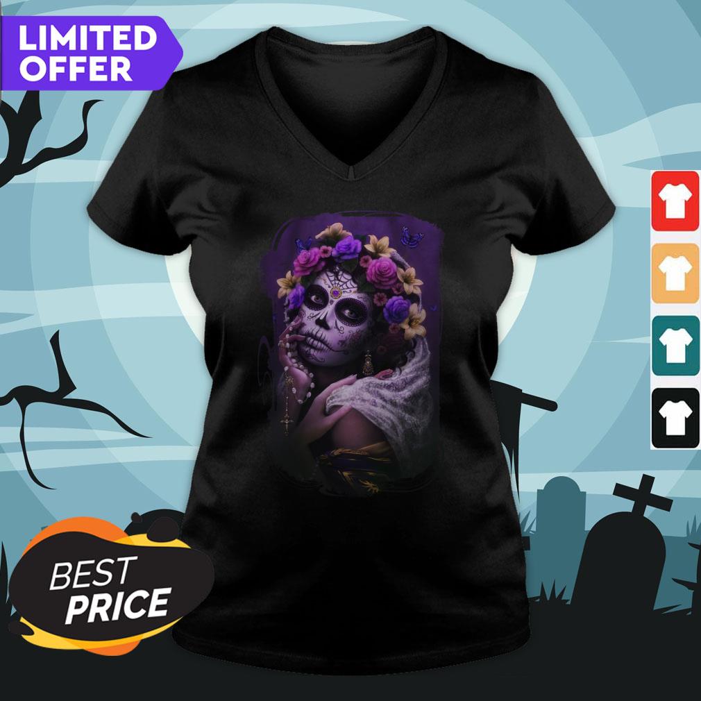 Dia De Muertos Day Of The Dead Sugar Skull Girl Shirt
