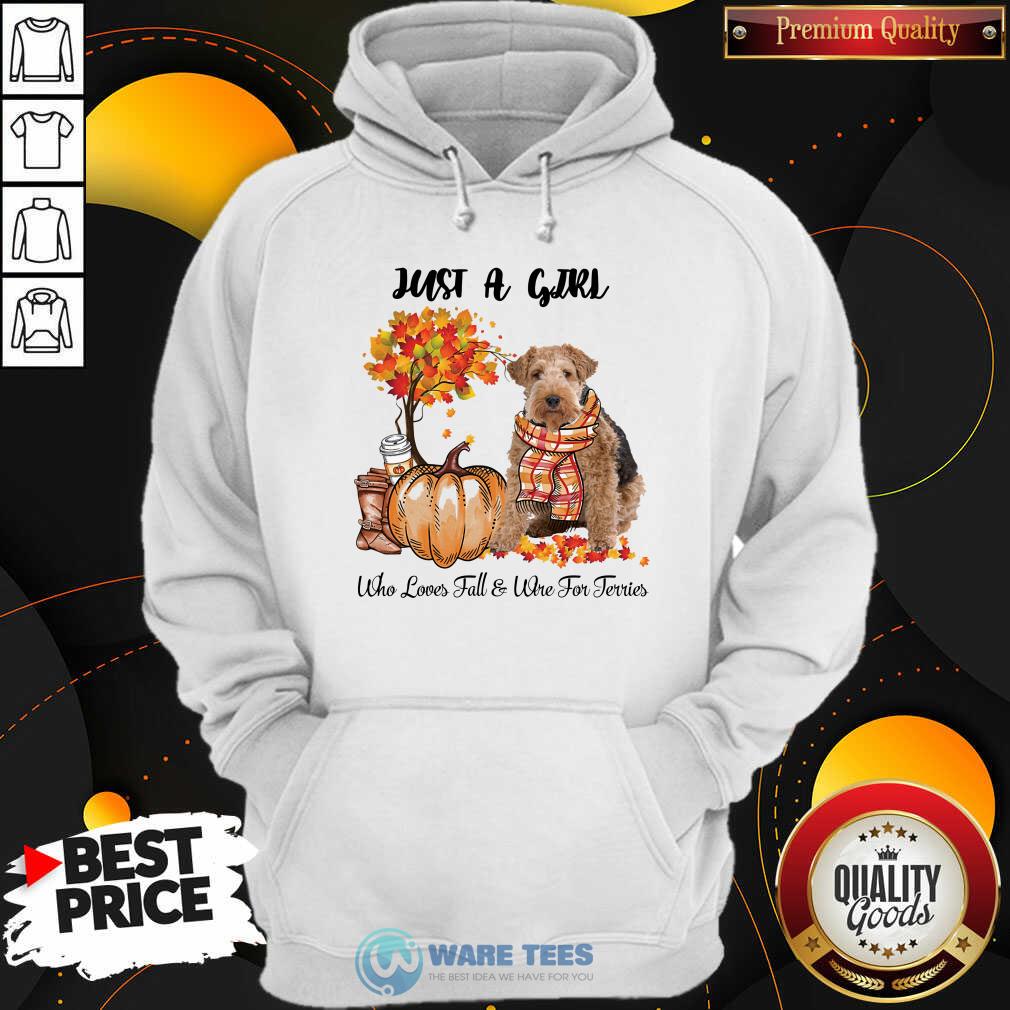 Dog And Pumpkin Just A Girl Who Loves Fall And Wire Fox Terrier Halloween Shirt