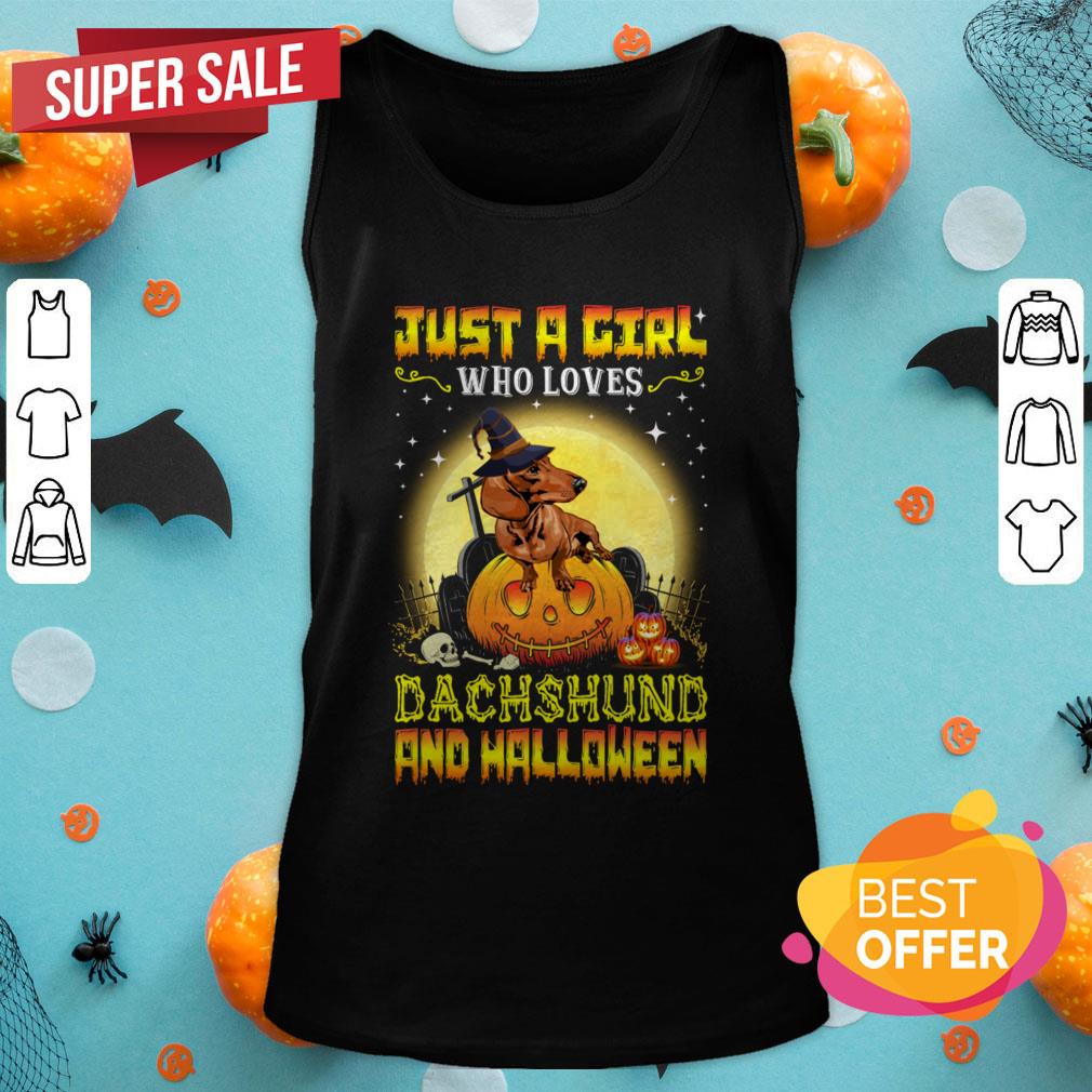 Dog Just A Girl Who Loves Dachshund And Halloween Shirt