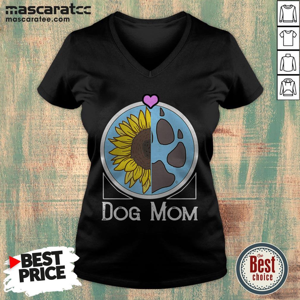 Dog Mom Sunflower And Paw Shirt