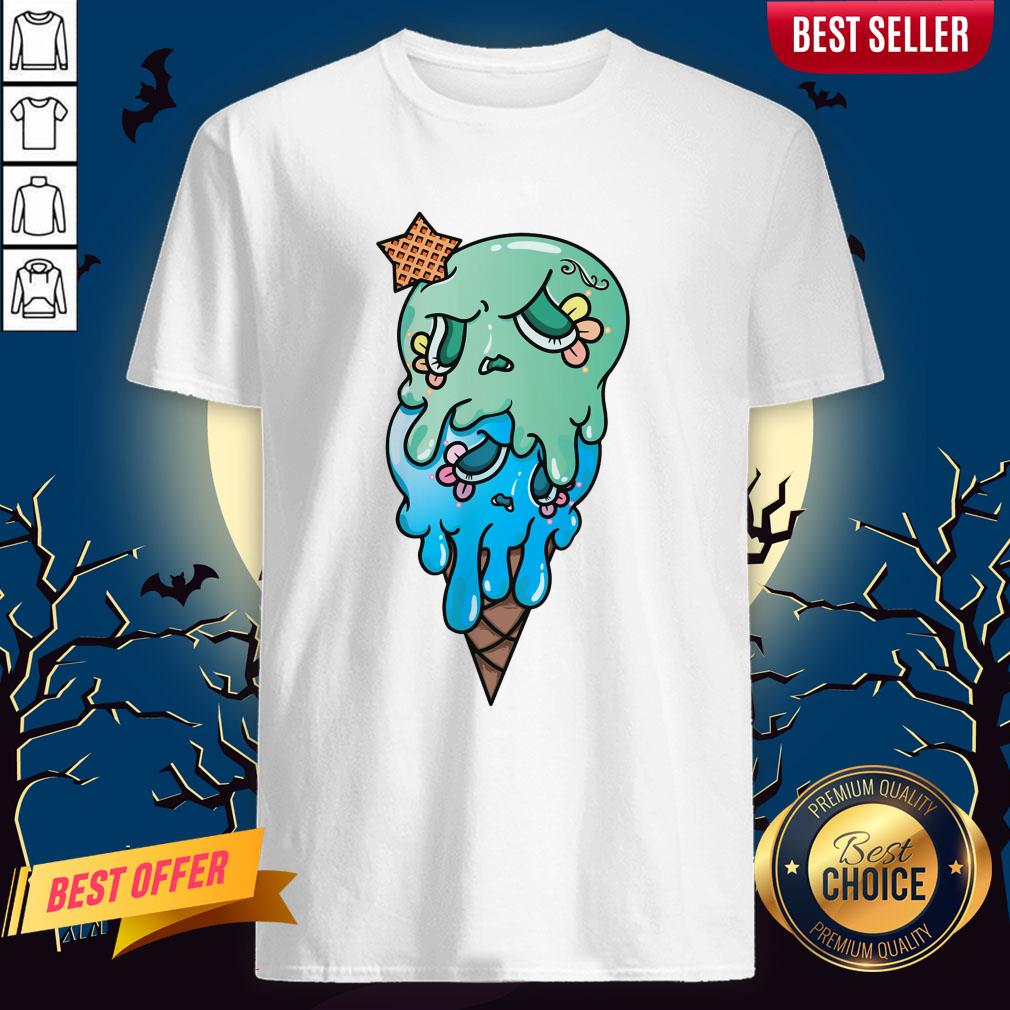 Double Scoop Sugar Skull Ice Cream Day Of The Dead Shirt