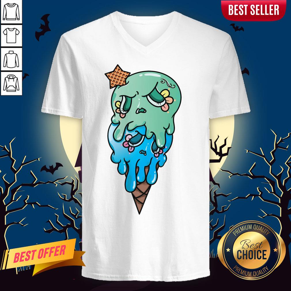 Double Scoop Sugar Skull Ice Cream Day Of The Dead Shirt