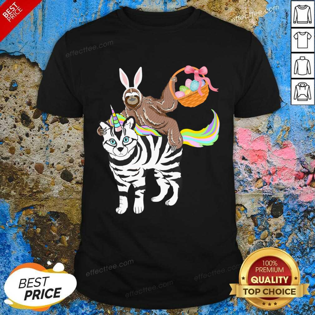 The Bengal Cat Easter Eggs Bunny Rabbit Rainbow Shirt