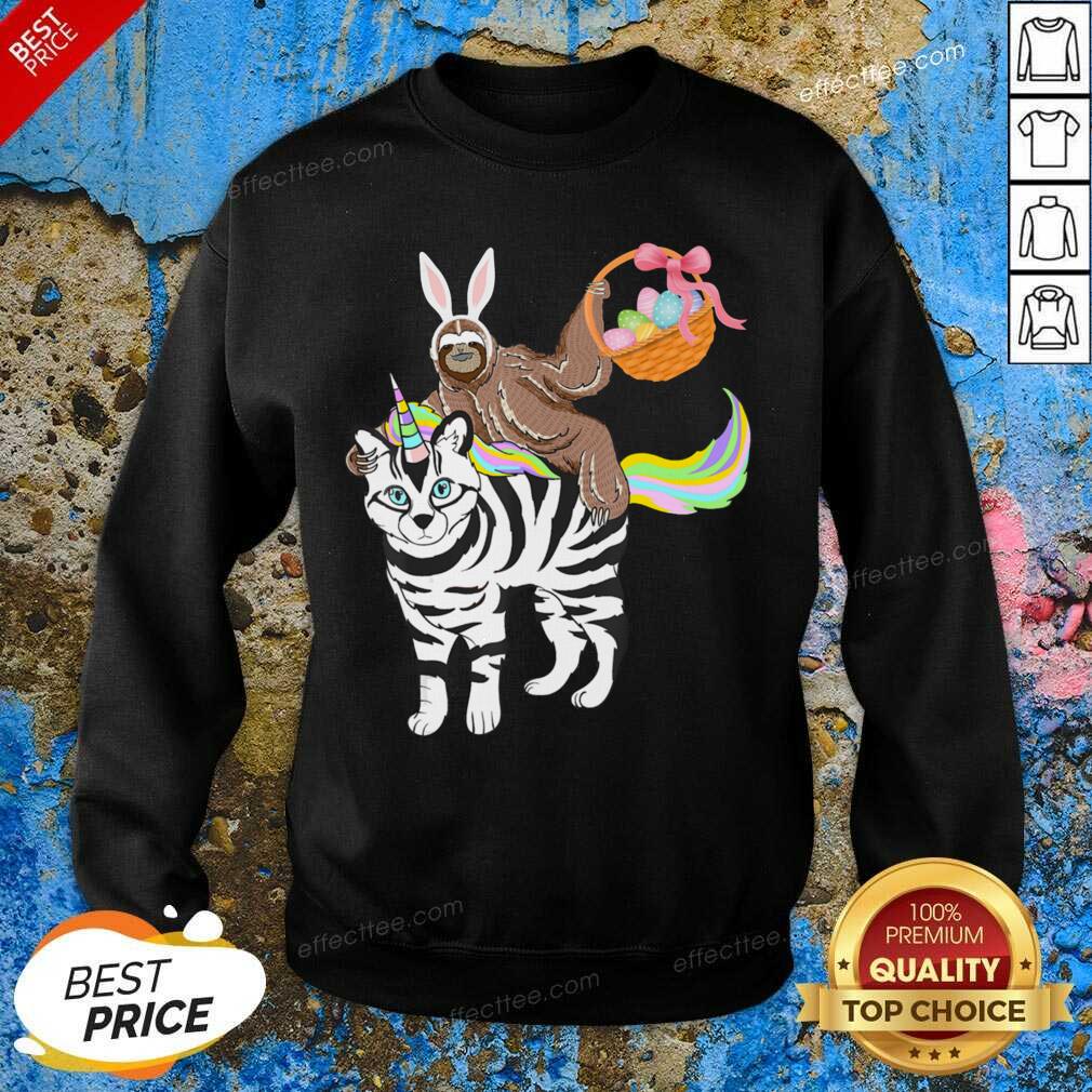 The Bengal Cat Easter Eggs Bunny Rabbit Rainbow Shirt