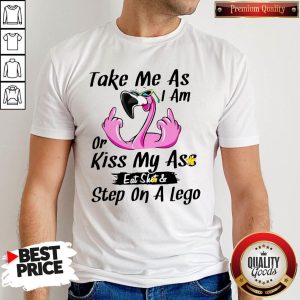 Taken Me As I Am Or Kiss My Ass Eat Shit Step On A Lego Shirt