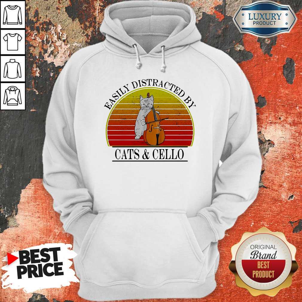 Easily Distracted By Cats And Cello Vintage Shirt