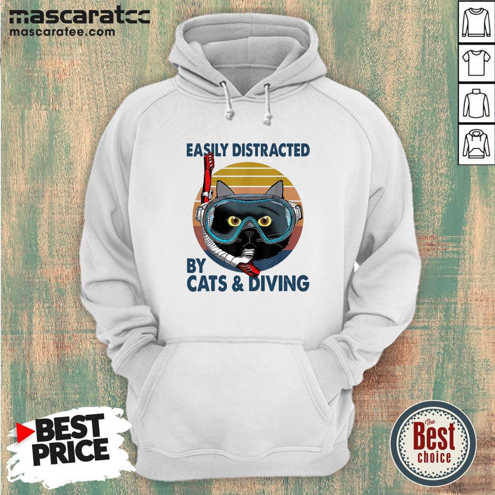 Easily Distracted By Cats And Diving Vintage Shirt