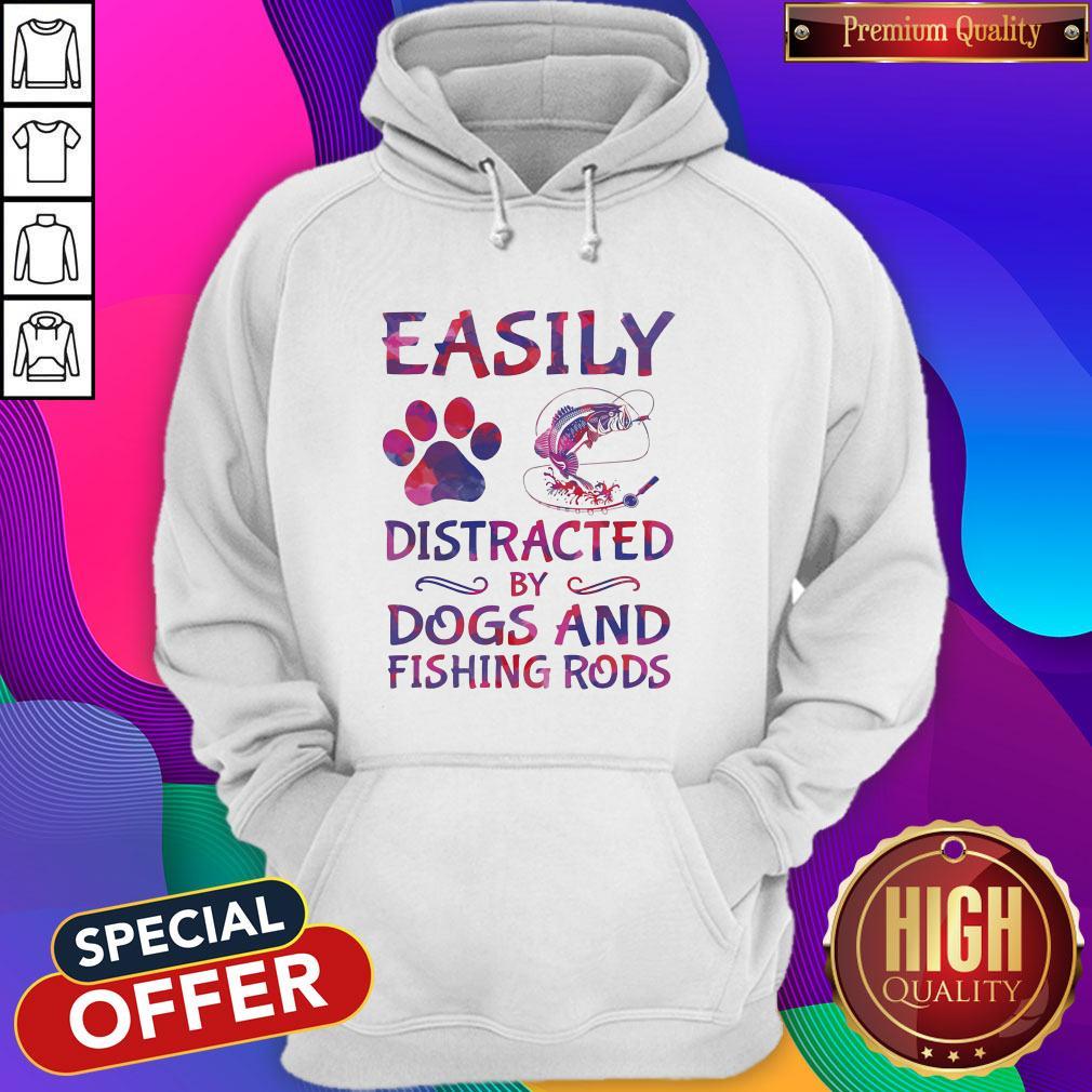 Easily Distracted By Dogs And Fishing Rods Shirt
