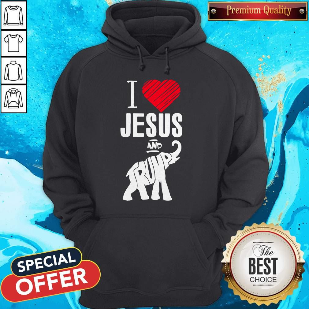 Elephant I Love Jesus And Trump Shirt