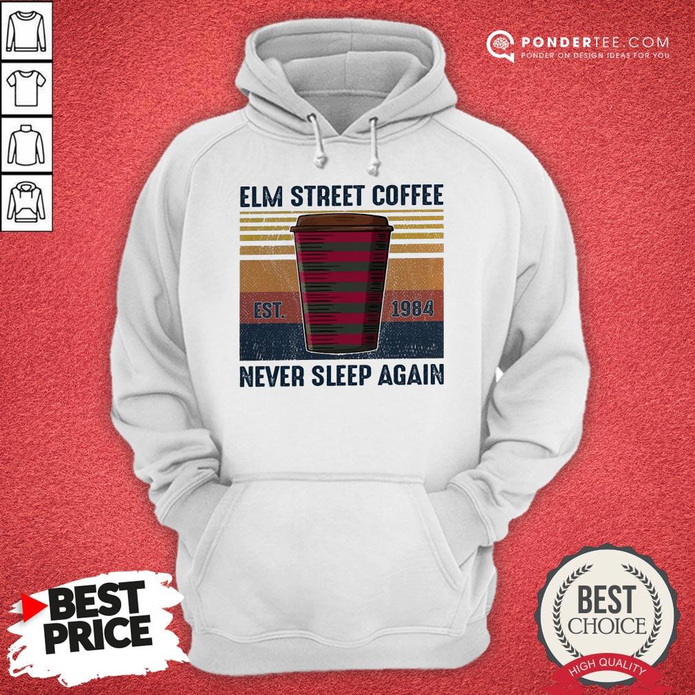 Elm Street Coffee Est 1984 Never Sleep Again Vintage Shirt