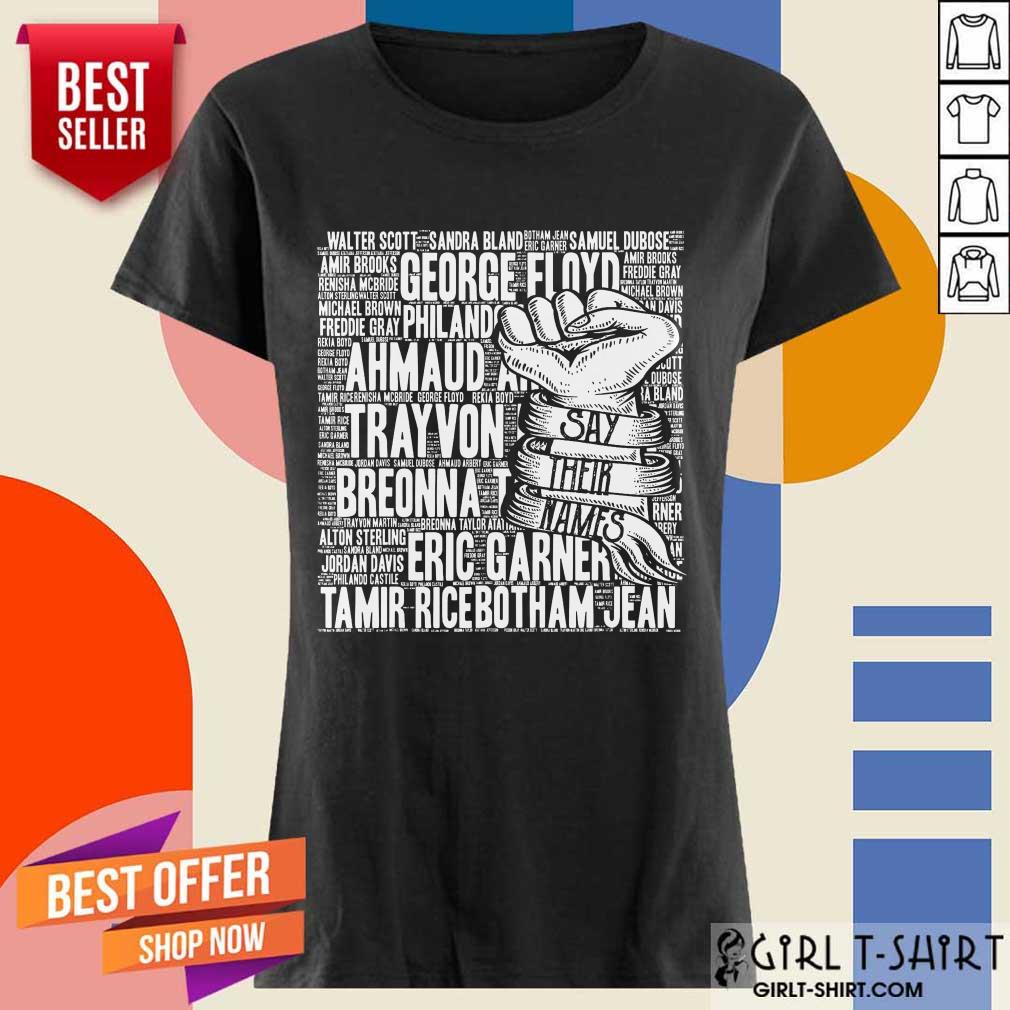 Enthusiastic Say Their Name Hand List 2021 Shirt