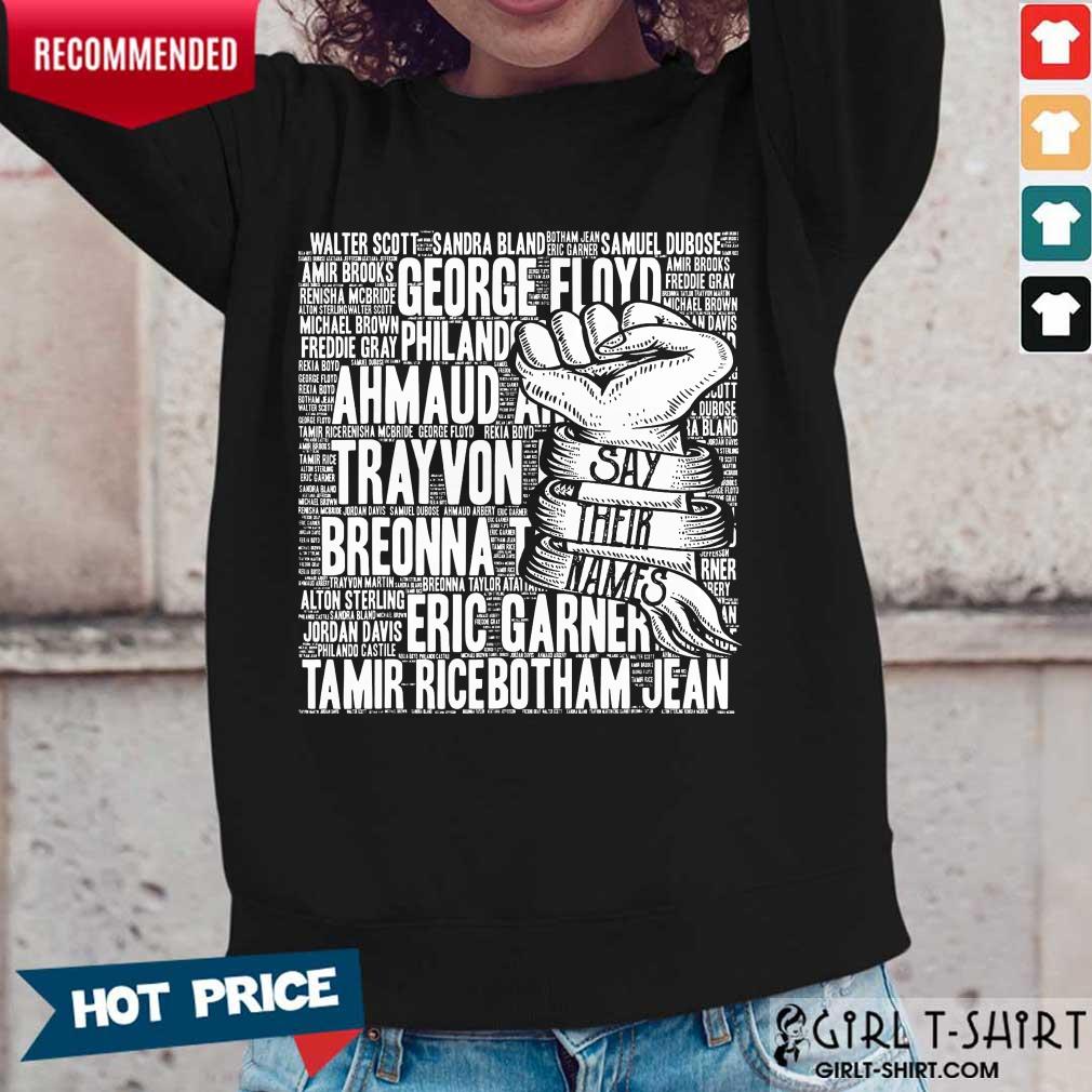 Enthusiastic Say Their Name Hand List 2021 Shirt