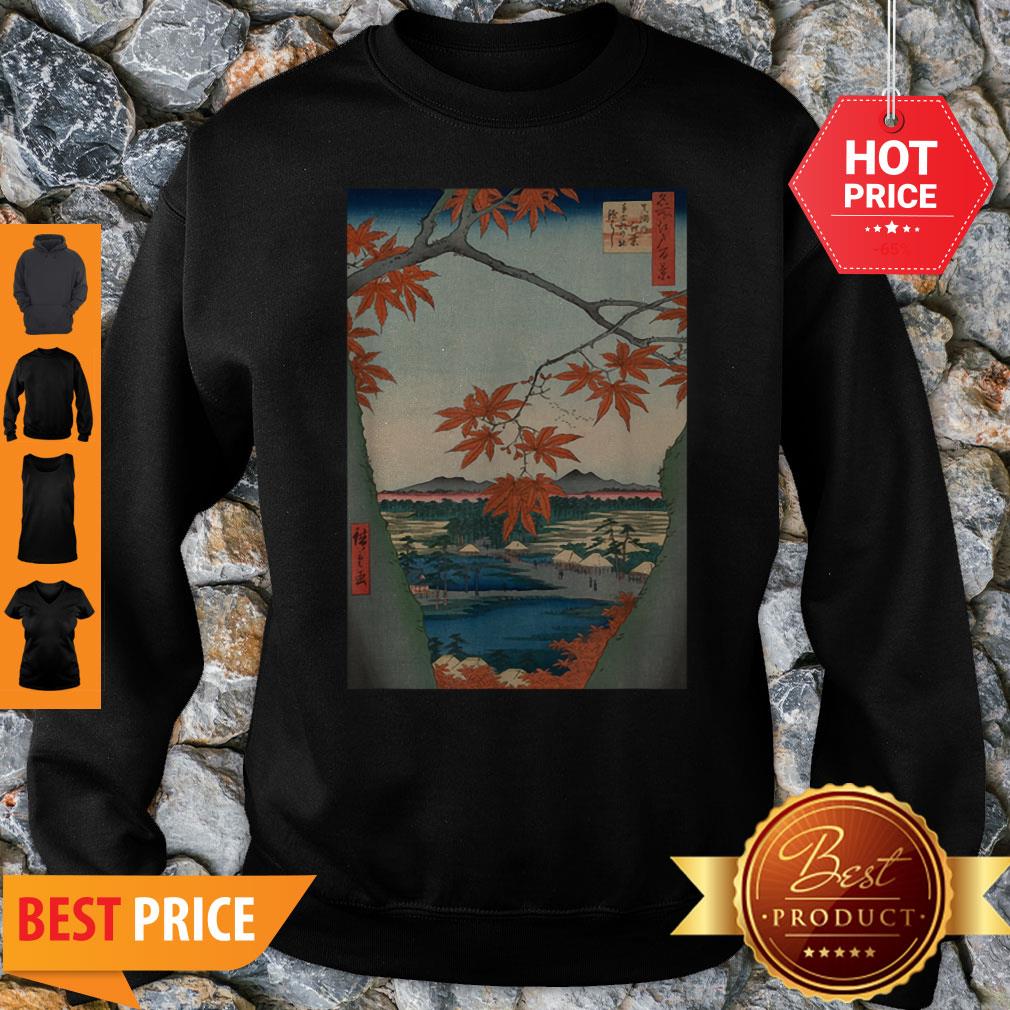 Pretty Vintage Art Maple Trees At Mama, Tekona Shrine, Tsugi Bridge Shirt