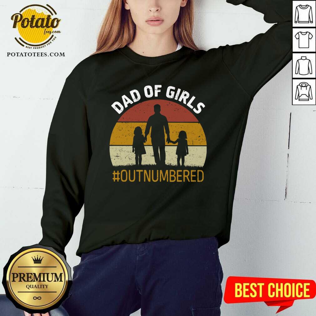 Dad Of Girls Outnumbered Vintage Shirt