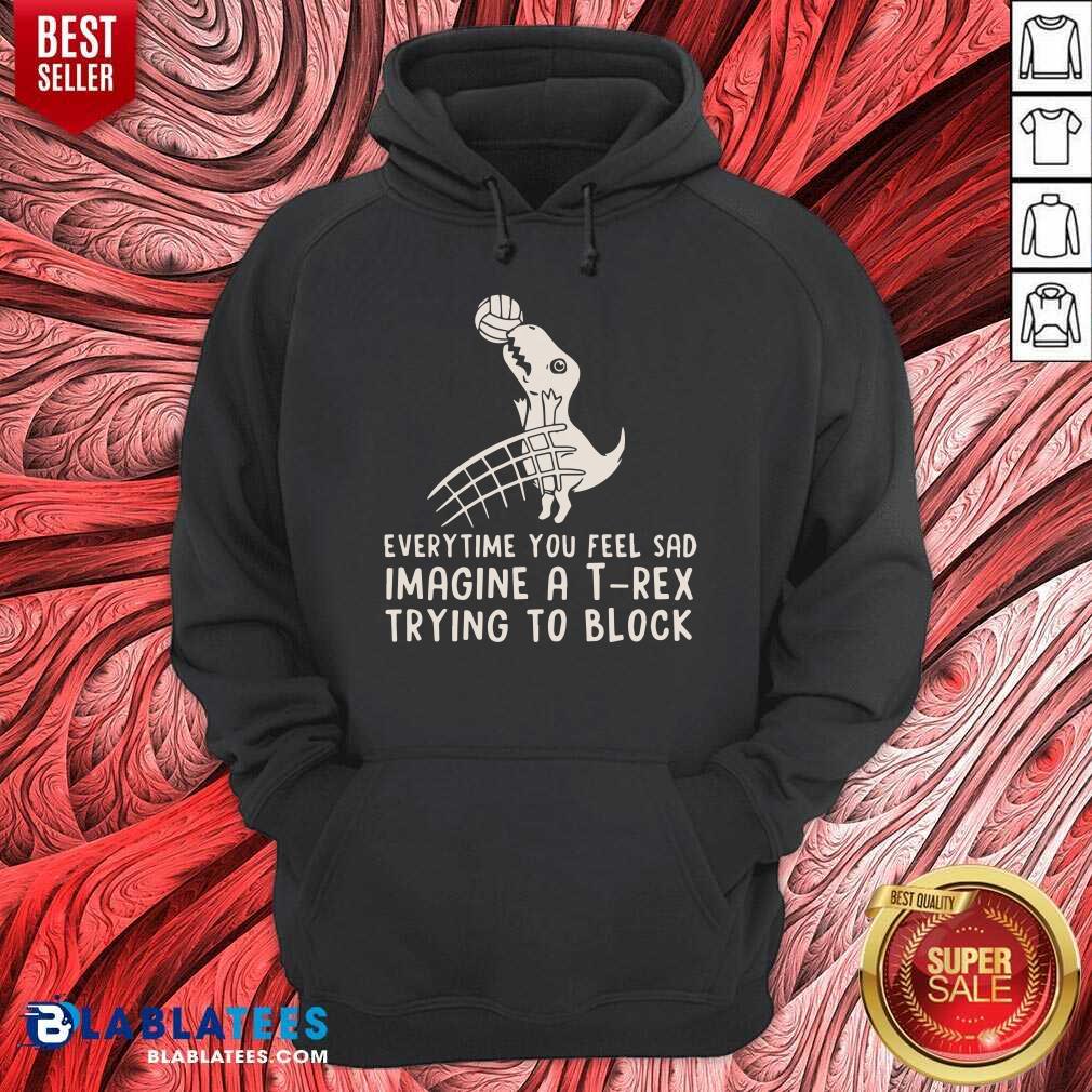 Everytime You Feel Sad Imagine A T Rex Trying To Block Shirt