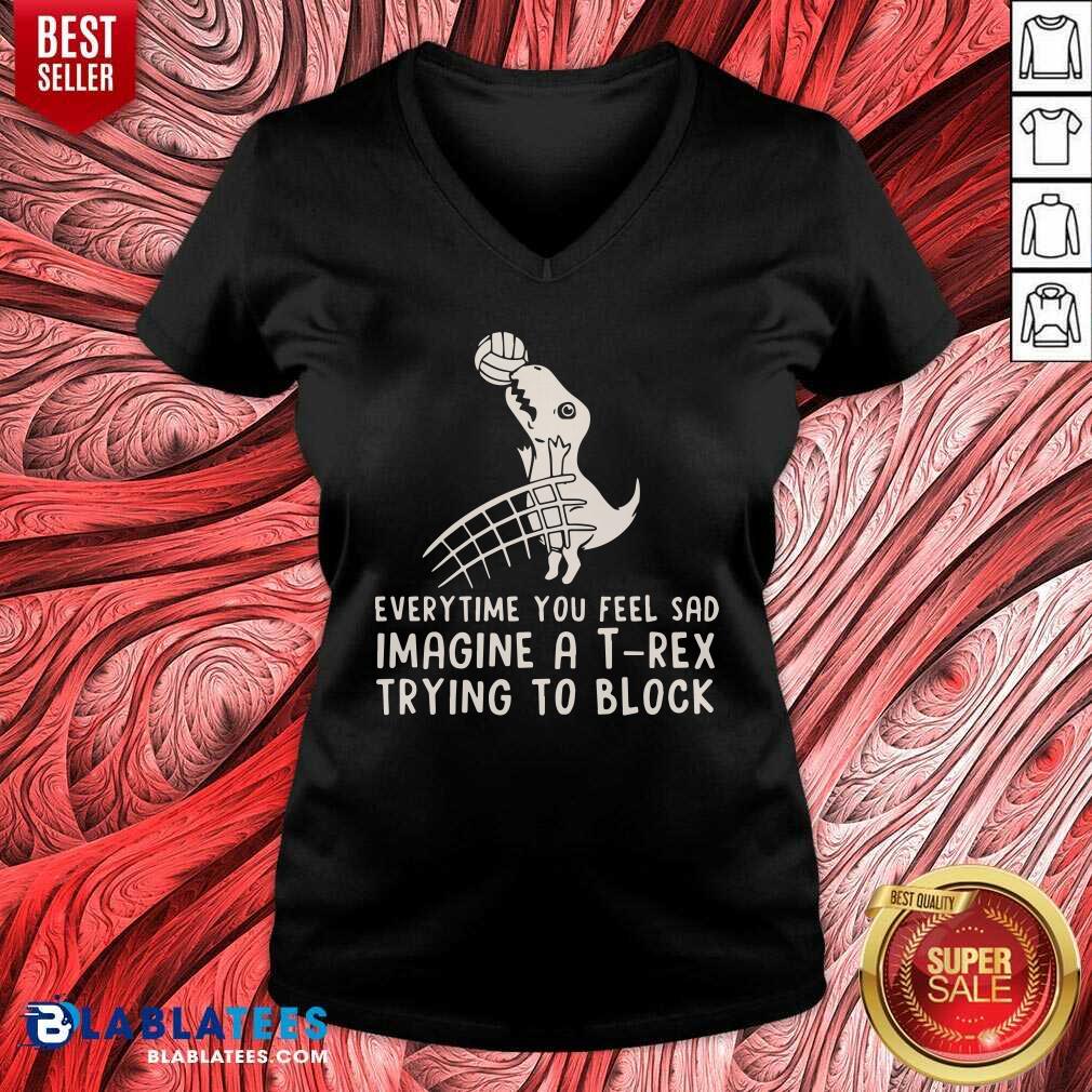 Everytime You Feel Sad Imagine A T Rex Trying To Block Shirt