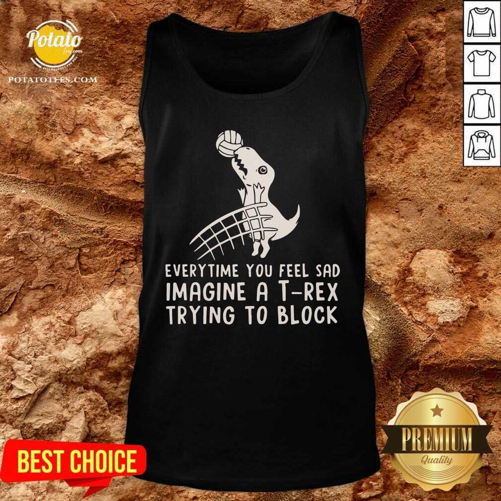 Everytime You Feel Sad Imagine A T Rex Trying To Block Shirt