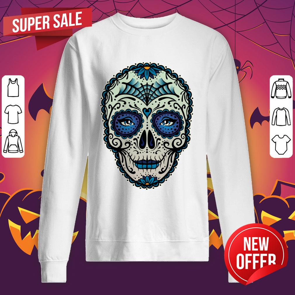 Eyes Sugar Skull Blue Day Of The Dead Muertos Shirt