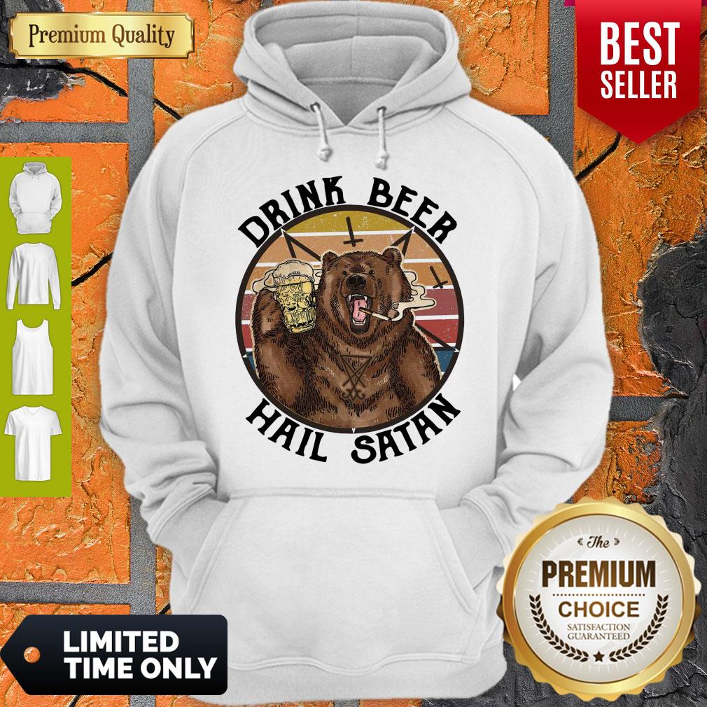Official The Bear Drink Beer Hail Satan Shirt
