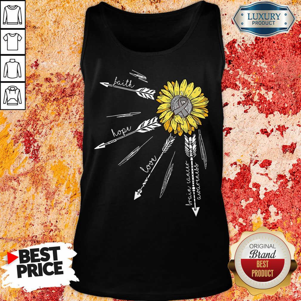 Faith Hope Love Brain Cancer Awareness Shirt