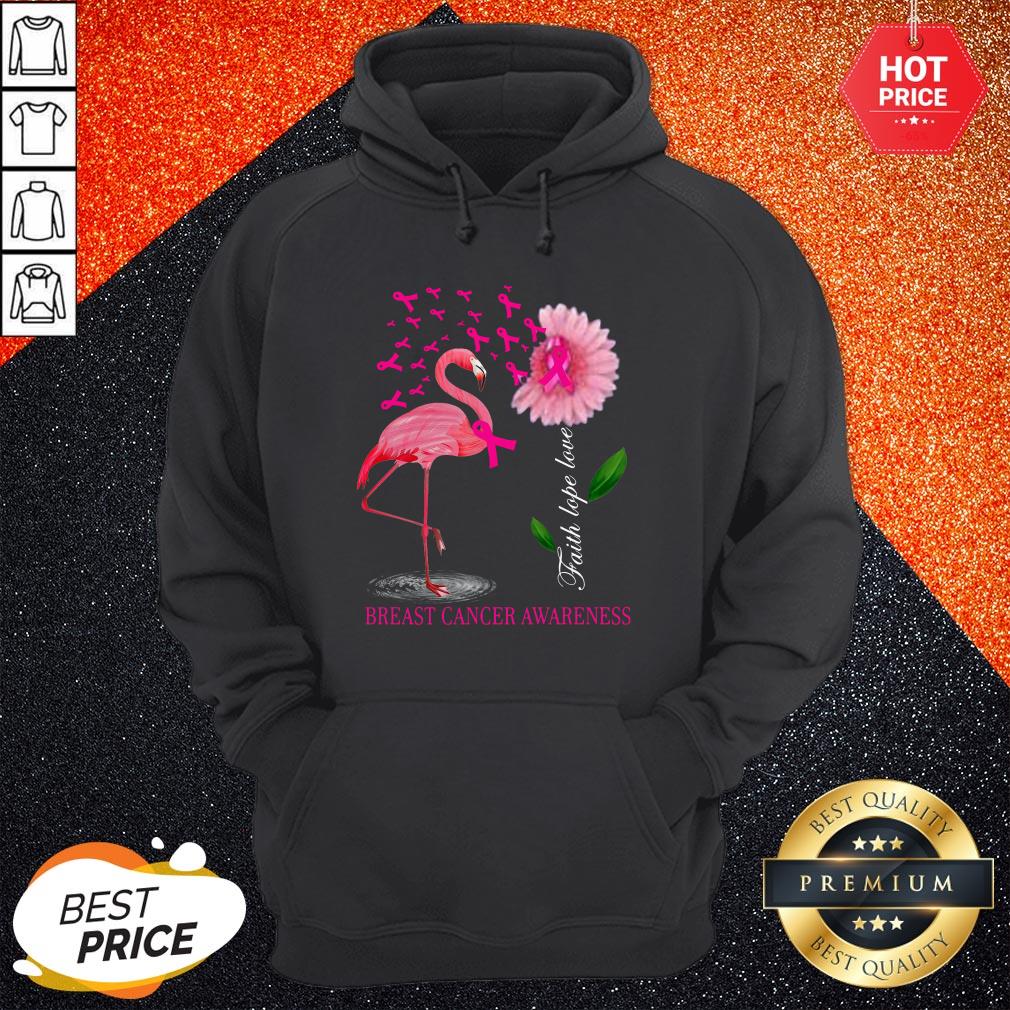 Faith Hope Love Pink Flamingo Ribbon Breast Cancer Awareness 2020 Shirt