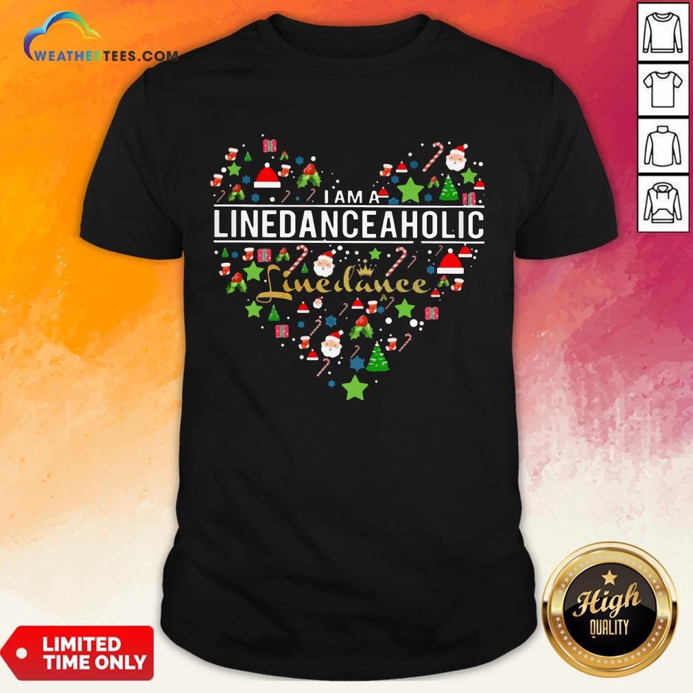 Fake I Am A Line Danceaholic Heart Christmas Shirt