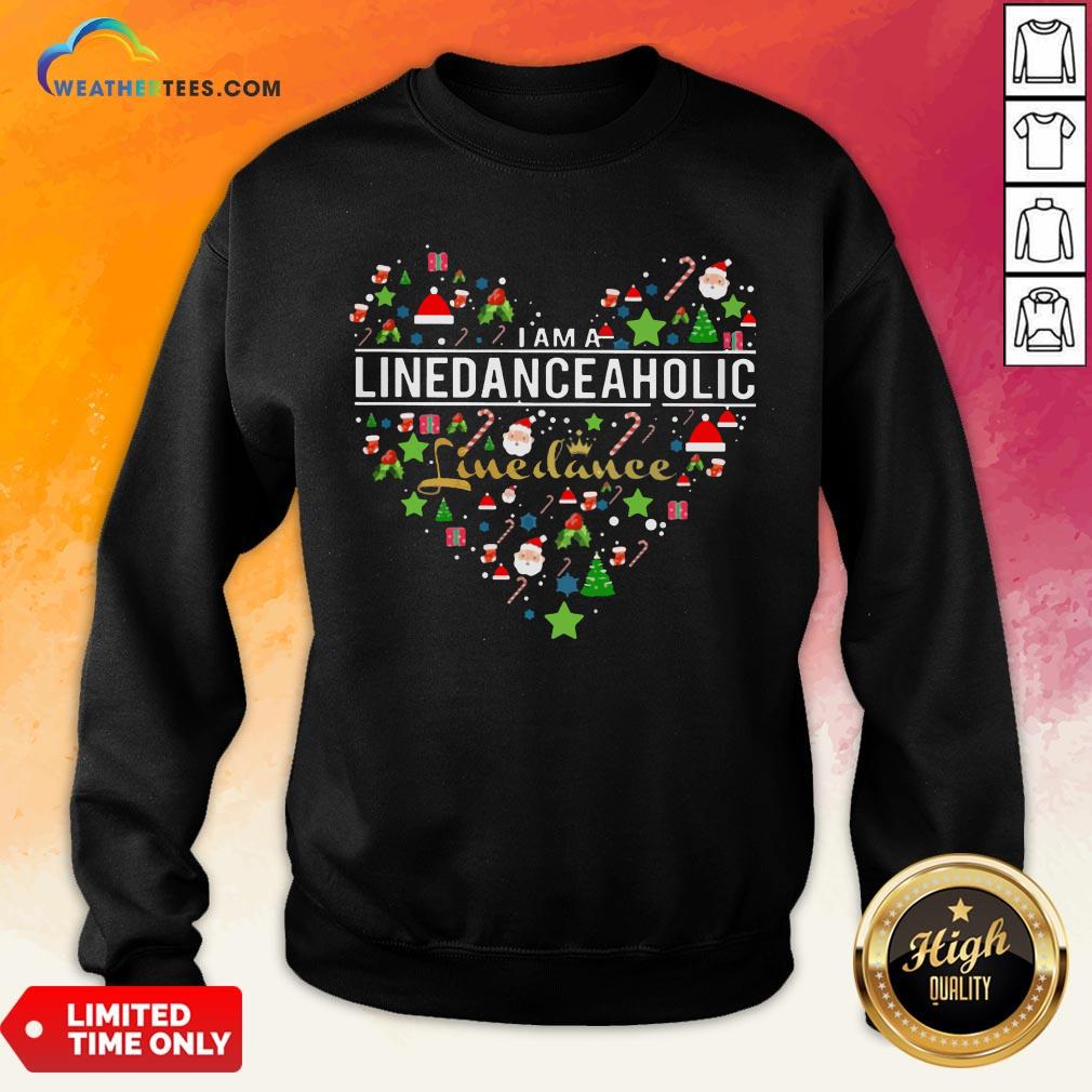 Fake I Am A Line Danceaholic Heart Christmas Shirt