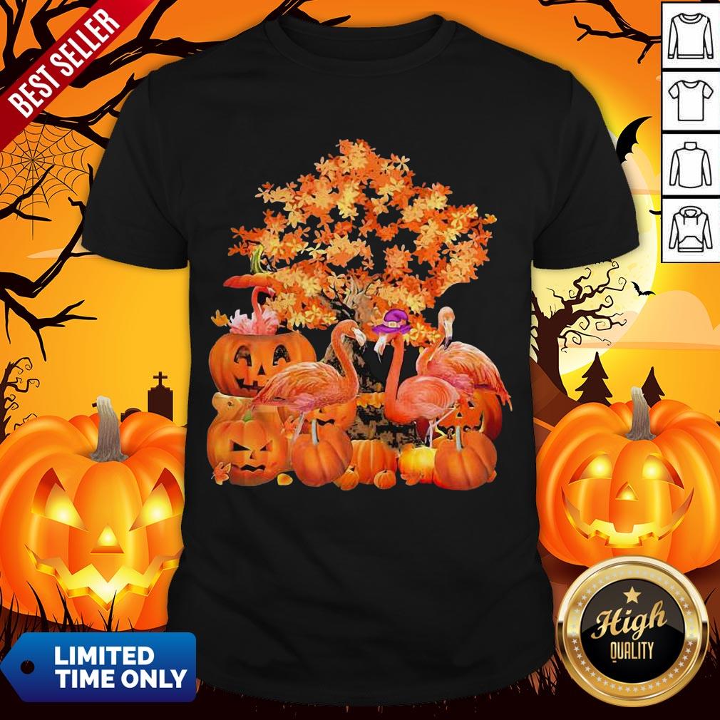 Official Fall Flamingo Halloween Shirt