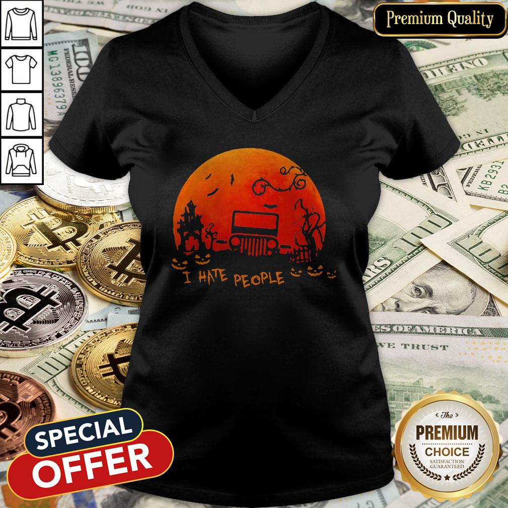 Fantastic I Hate People Jeep Moon Halloween Shirt