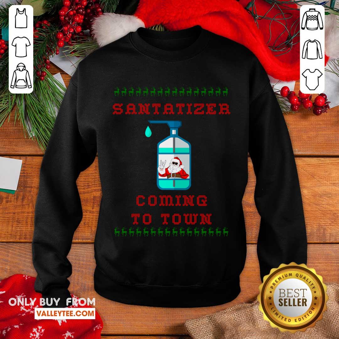 Fantastic SaniTizer Coming To Town Ugly Christmas Shirt