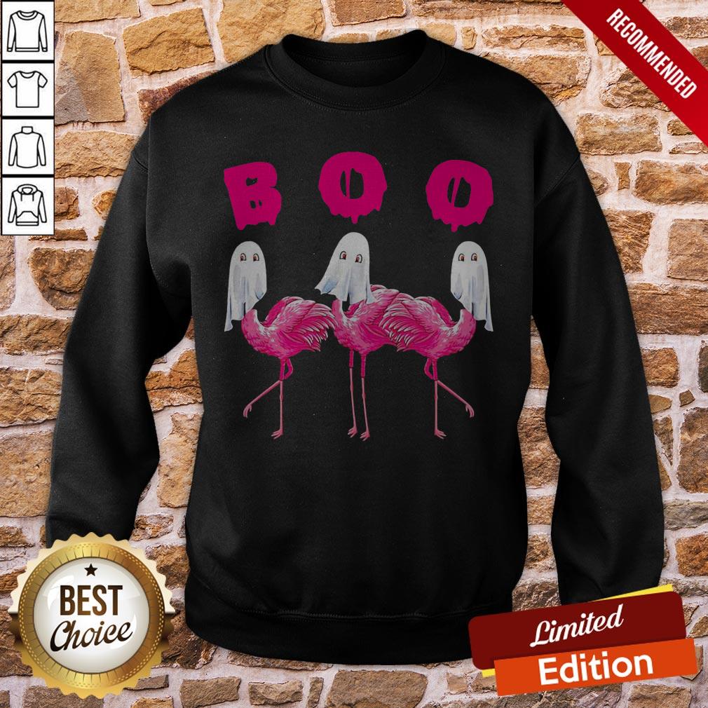 Flamingo Boo Happy Halloween Shirt