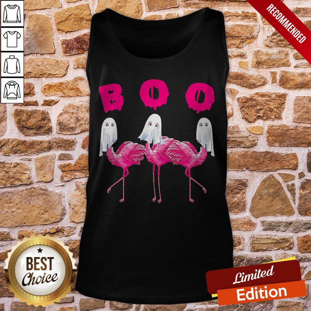 Flamingo Boo Happy Halloween Shirt