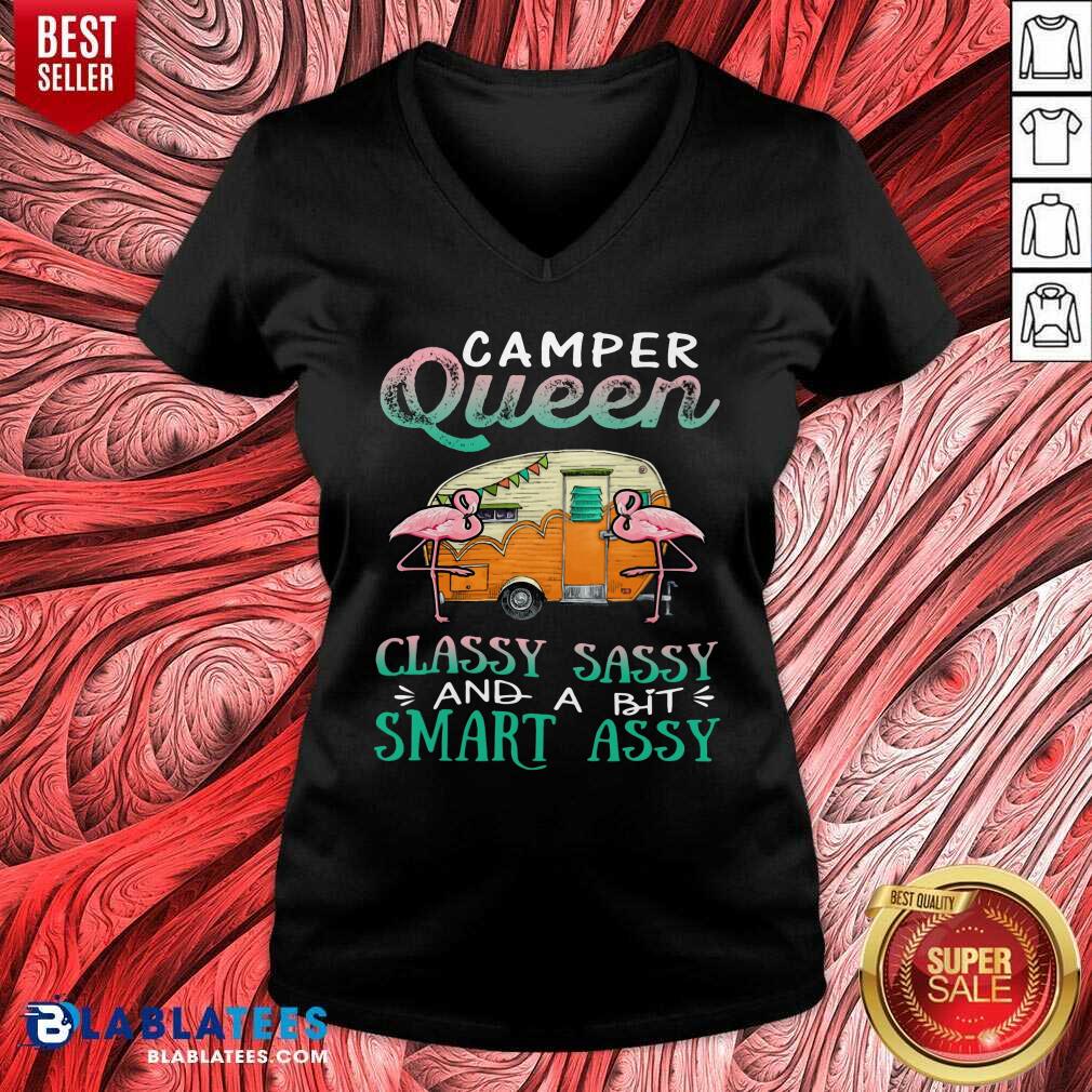 Flamingo Camper Queen Classy Shirt