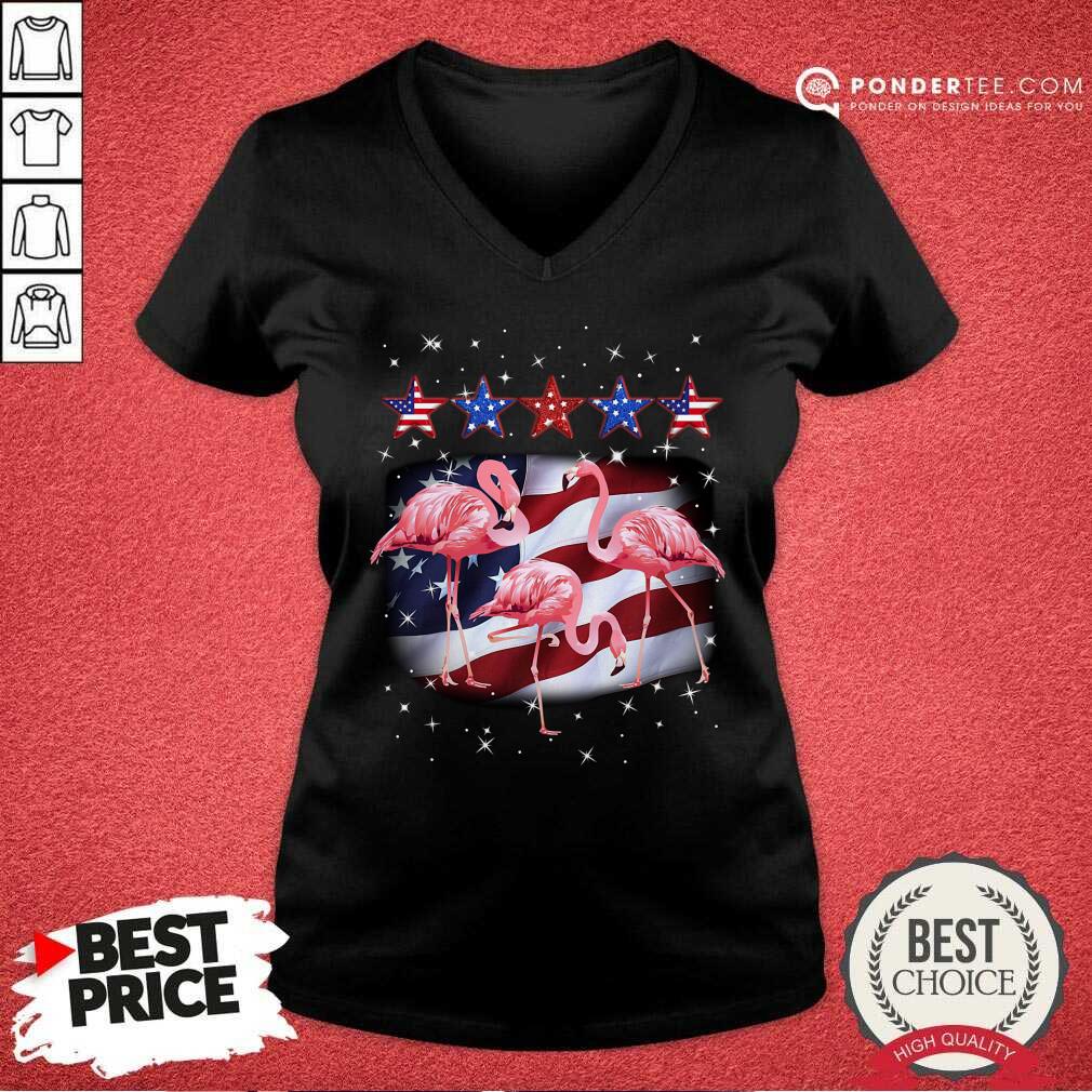 Flamingo Five Stars America For Flamingo Lover Shirt