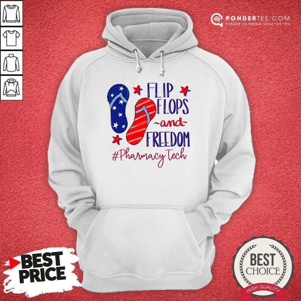 Flip Flops And Freedom Pharmacy Tech American Flag Shirt