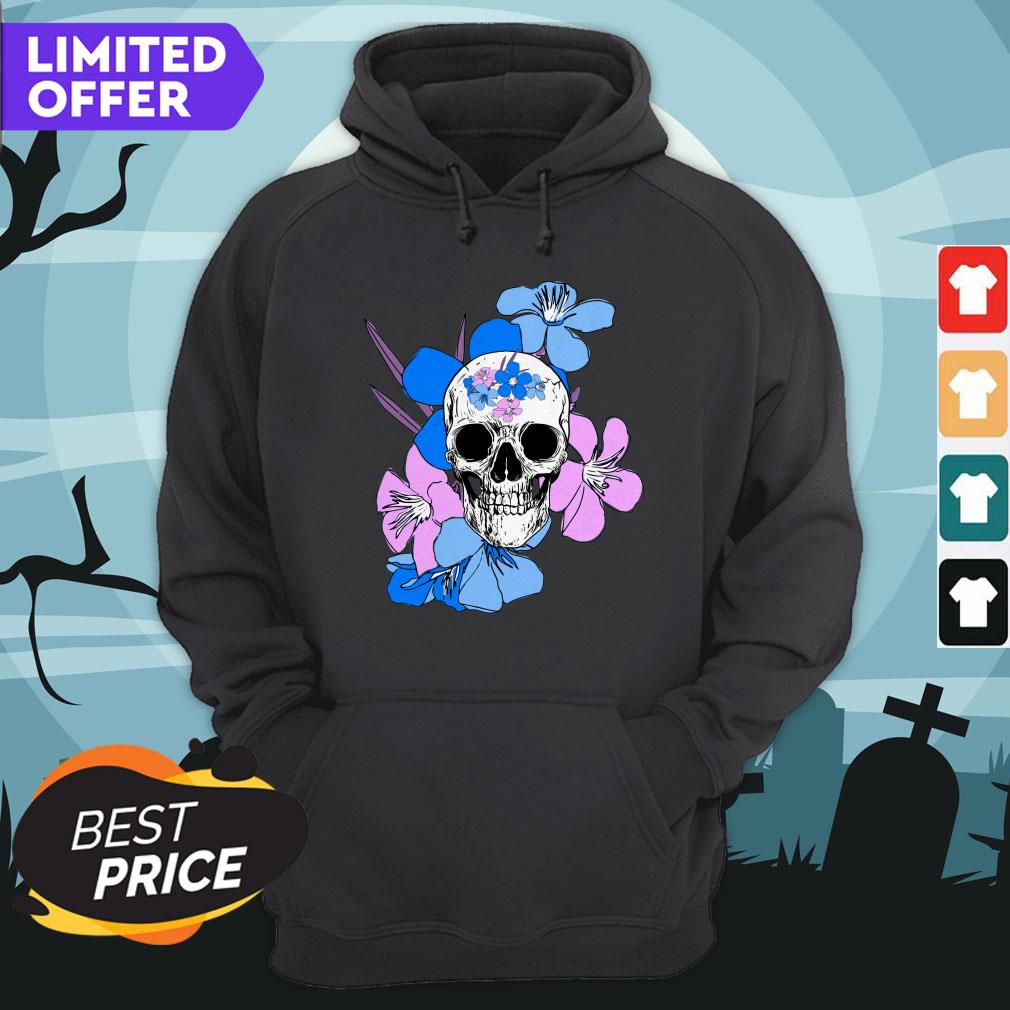 Floral Sugar Skull Day Of The Dead Dia De Muertos Shirt